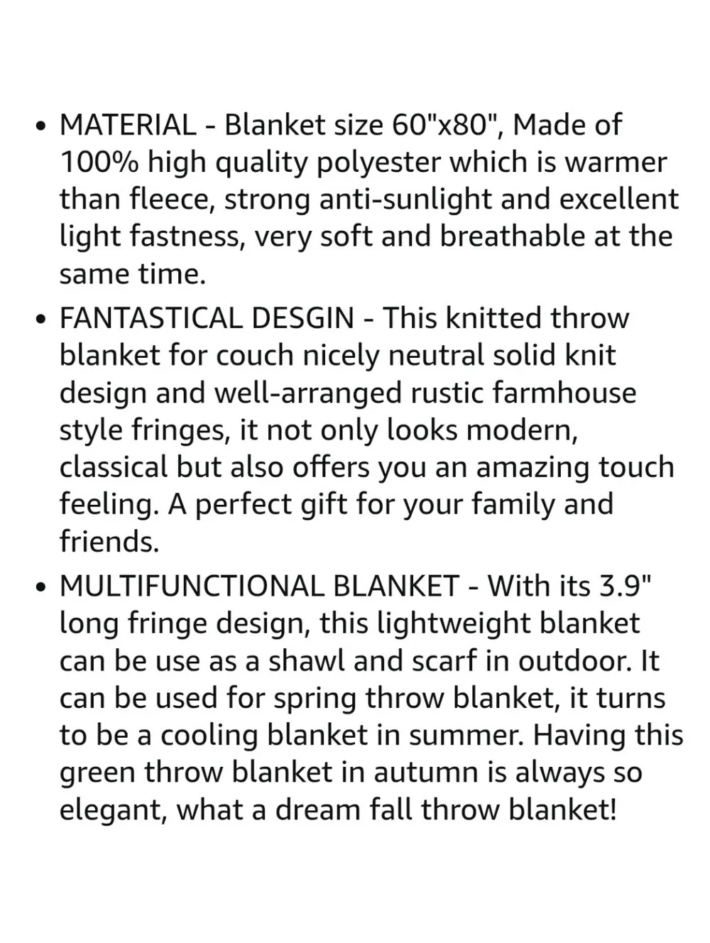 Battilo NWT Chenille Knit Throw Blanket With Tassels In Apple Green 60
